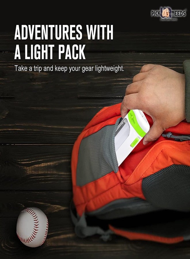 Pick Ur Needs Rechargeable Home Emergency Flash Light 2 Modes LED Floor Lantern Lamp Camping Light (Green) - Image 5